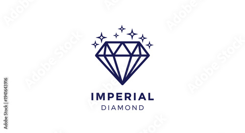 Luxury Diamond Logo Design with Stars.