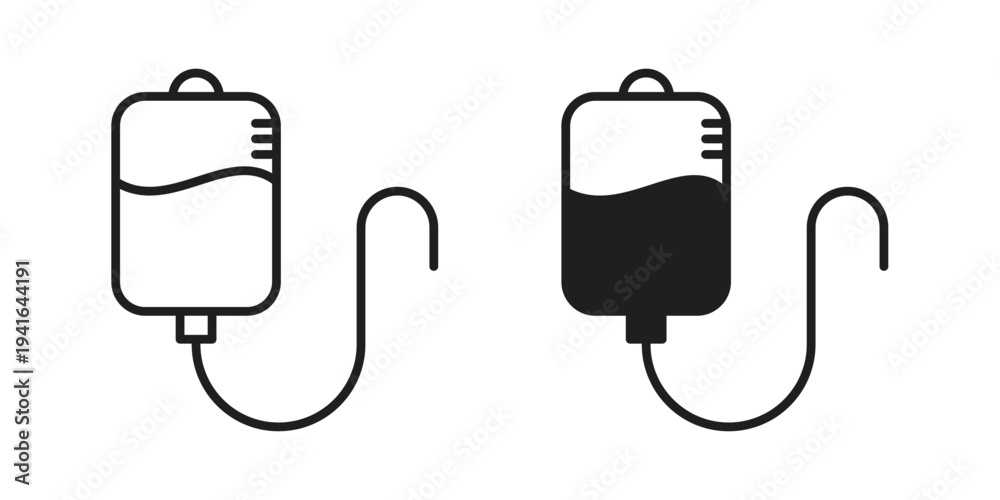 Φωτογραφία IV bag icon concept. Silhouette, glyph symbol. Isolated design.