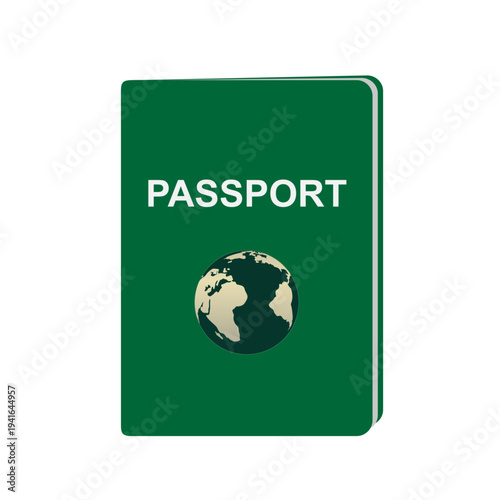 Travel passport vector set design. Plane ticket and passport collection for holiday vacation travelling elements