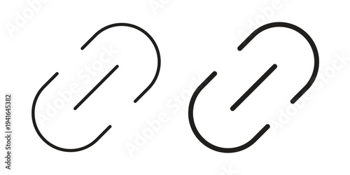 Link icon concept. Silhouette, glyph symbol. Isolated design.