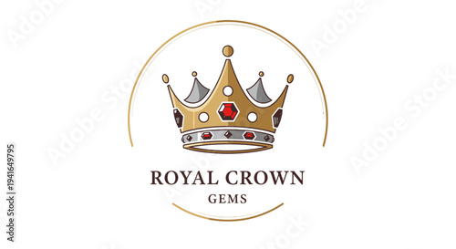 Royal Crown Jewel Logo Design Element.