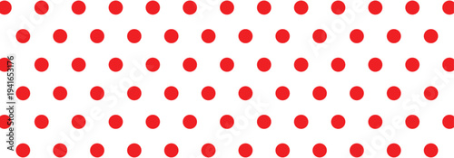 Doodle red polka dots pattern on a white background. Polka dot seamless pattern background used in fashion, packaging and graphics design. EPS 10.