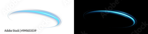Foto Glowing blue swirling circle