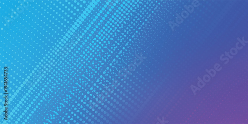 Vibrant Blue Purple Abstract Gradient Halftone Background With Diagonal Dot Pattern For Modern Design eps10
