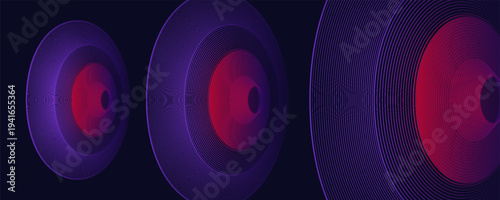 Wifi wave light effect. Radar sensor, beep technology, digital sign.Transparent neon circle symbol. wireless internet connection. Radar or sonar with wireless technology emitting a light effect