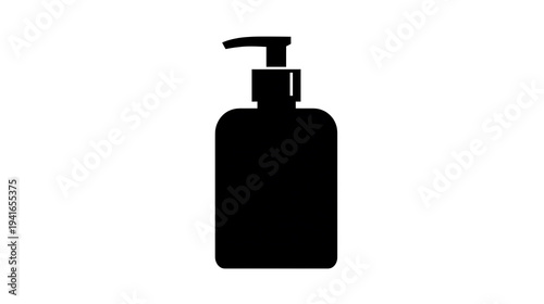 A silhouette of a hand sanitizer dispenser, perfect for hygiene concepts