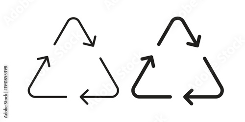 Recycle icon concept. Silhouette, glyph symbol. Isolated design.
