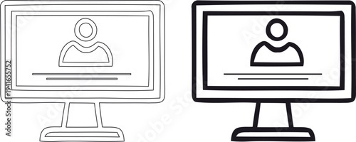 Icon set for video conferencing and online communication tools