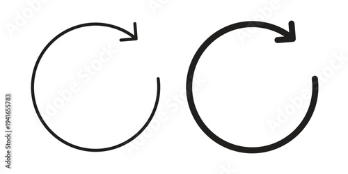 Reset icon concept. Silhouette, glyph symbol. Isolated design.