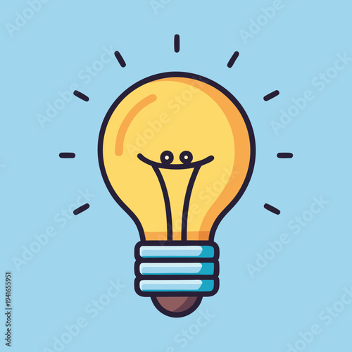 vector illustration of a smart light bulb  