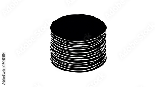 Stack of dark color coins, representing financial growth and wealth