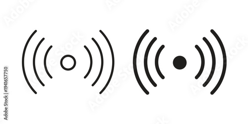 Signals icon concept. Silhouette, glyph symbol. Isolated design.