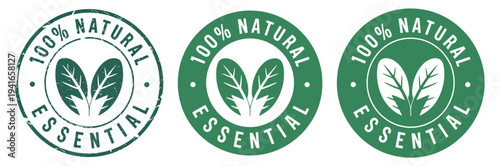 Essential Oil Drop Badge Symbol for Cosmetic Cream Lotion Shampoo Label Vector