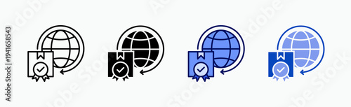 Market Expansion Icon Sheet Multiple Style Collection Isolated Vector