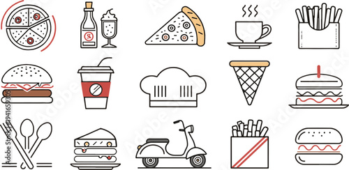 Food & Restaurant Icon Set