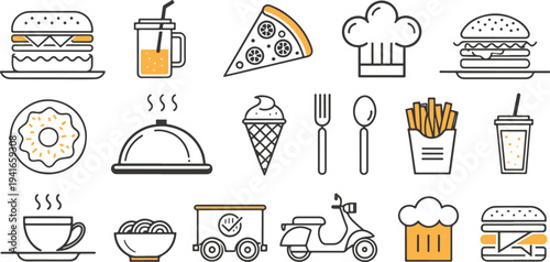 Food & Restaurant Icon Set