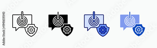 Crisis Response Icon Sheet Multiple Style Collection Isolated Vector