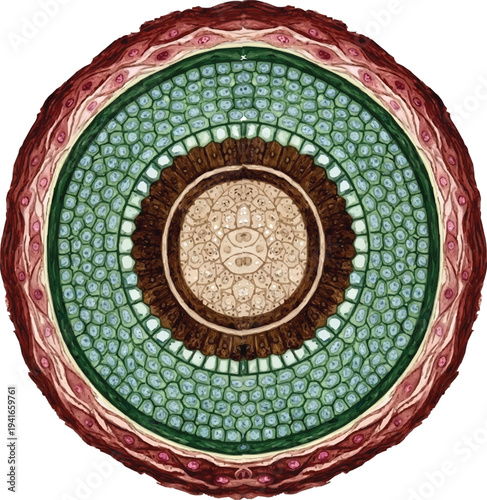 Microscopic view of hair follicle structure anatomy vector.