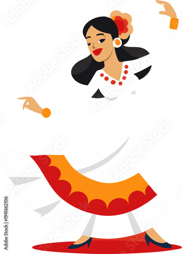 Flamenco dancer stock illustration stock illustration White stock illustration