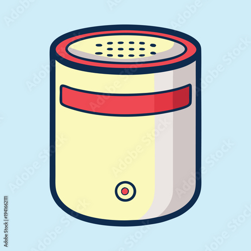 A sleek and modern cartoon humidifier with a minimalist design aesthetic