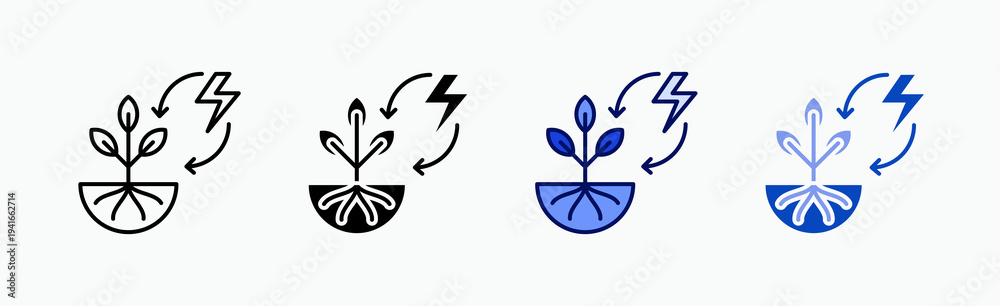 Fototapeta premium Resilience Icon Sheet Multiple Style Collection Isolated Vector