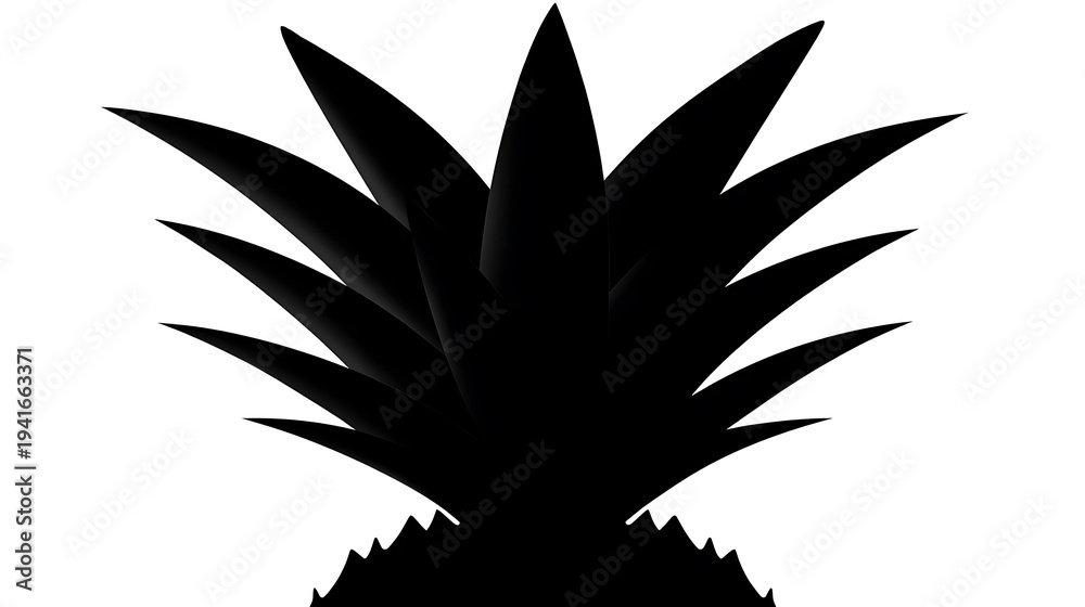 Fototapeta premium A silhouette of a pineapple, showcasing its distinct shape and texture