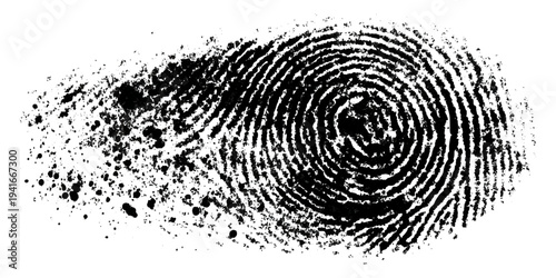 Abstract black fingerprint texture with grunge distressed pattern background.