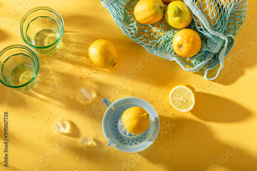 Tasty and cold lemonade as ...