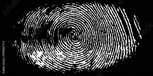 Abstract black fingerprint texture with grunge distressed pattern background.