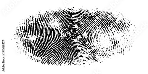 Abstract black fingerprint texture with grunge distressed pattern background.