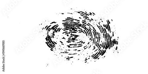 Abstract black fingerprint texture with grunge distressed pattern background.