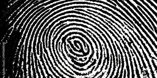 Abstract black fingerprint texture with grunge distressed pattern background.
