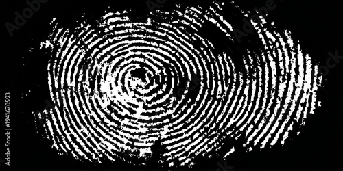 Abstract black fingerprint texture with grunge distressed pattern background.