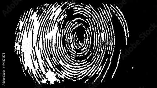 Abstract black fingerprint texture with grunge distressed pattern background.