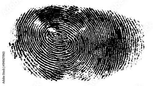 Abstract black fingerprint texture with grunge distressed pattern background.