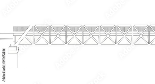 Metal Crane Structure with Latticework Design.
