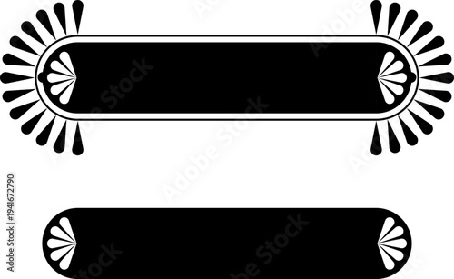 vector frames black on a white background