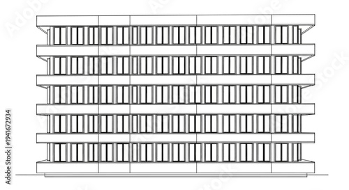 Modern Multi Story Office Building Design.