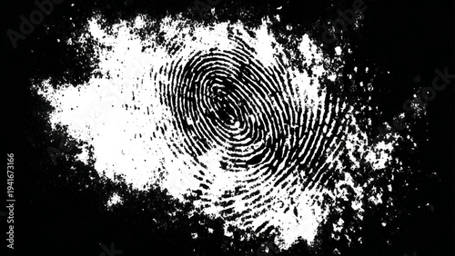 Abstract black fingerprint texture with grunge distressed pattern background.