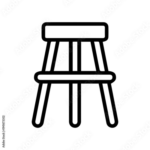 Simple Bar Stool Icon
