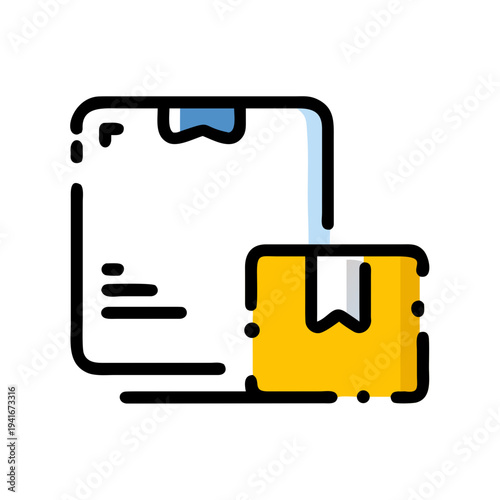 Document with attached padlock symbolizing secure information or confidentiality isolated on white background, Vector