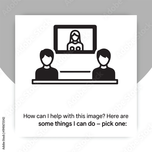 Customer Support Chat Icon Vector, Online Help Desk Service Illustration,
