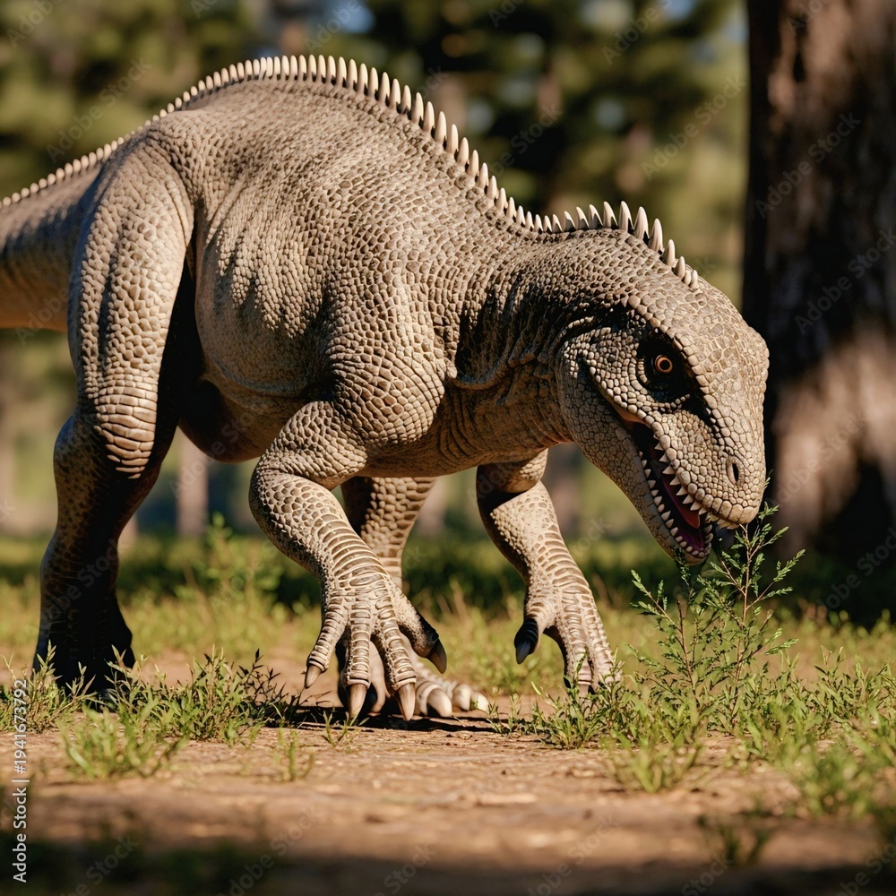 Fototapeta premium Iguanodon Browsing in Prehistoric Woodland