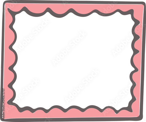 Empty cute cat or dog, pet frame set, speech bubble with ears and tail, border with paw print. Doodle sketch hand drawn elements. Footprint badge, border divider