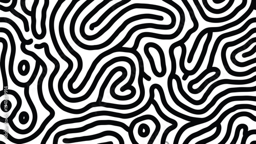 Set of abstract black line maze patterns vector