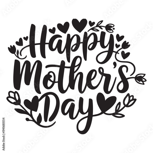 Happy Mother’s Day Decorative Lettering
