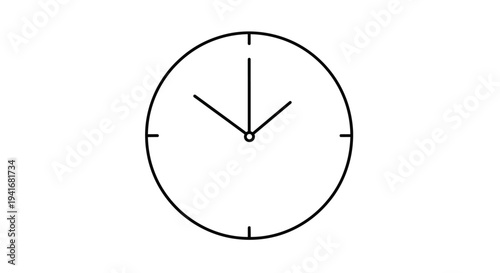 Simple outline clock icon showing time concept