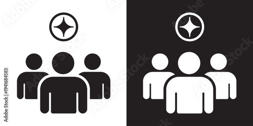 Photos Group of people icon featuring a ai icon