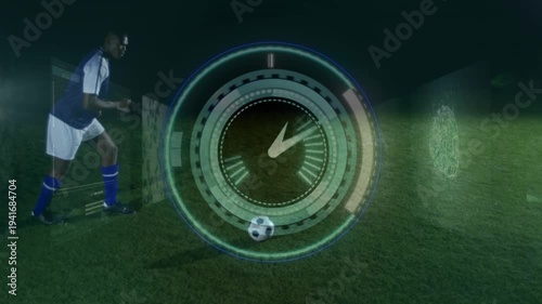 Animation of clock moving fast over road traffic moving in fast motion