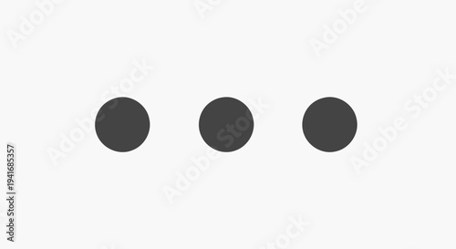 Three horizontal dots ellipsis icon for user interface design